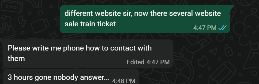 Book your train ticket with untrusted website